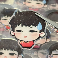 Custom Double Sided Glitter Keychain