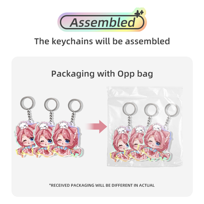 Customized epoxy glass broken keychain - Acrymee