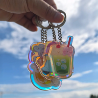 Custom Double Sided Rainbow Keychain