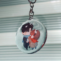 Custom double sided crystal keychains