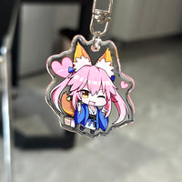 Custom double sided crystal keychains